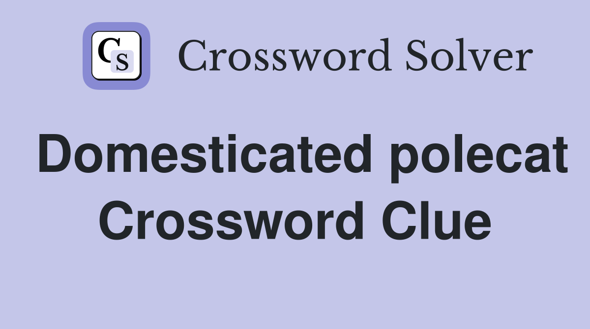 Domesticated polecat Crossword Clue Answers Crossword Solver